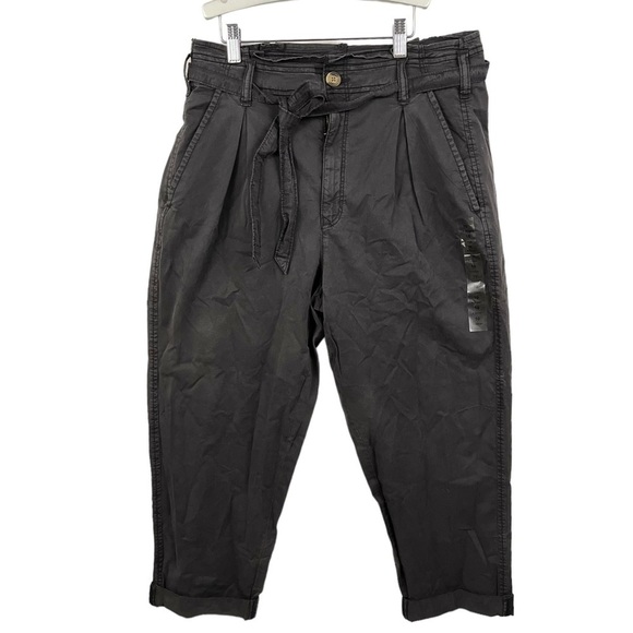 AMERICAN EAGLE Cropped High Waist Tied Waist Pants - Picture 2 of 11